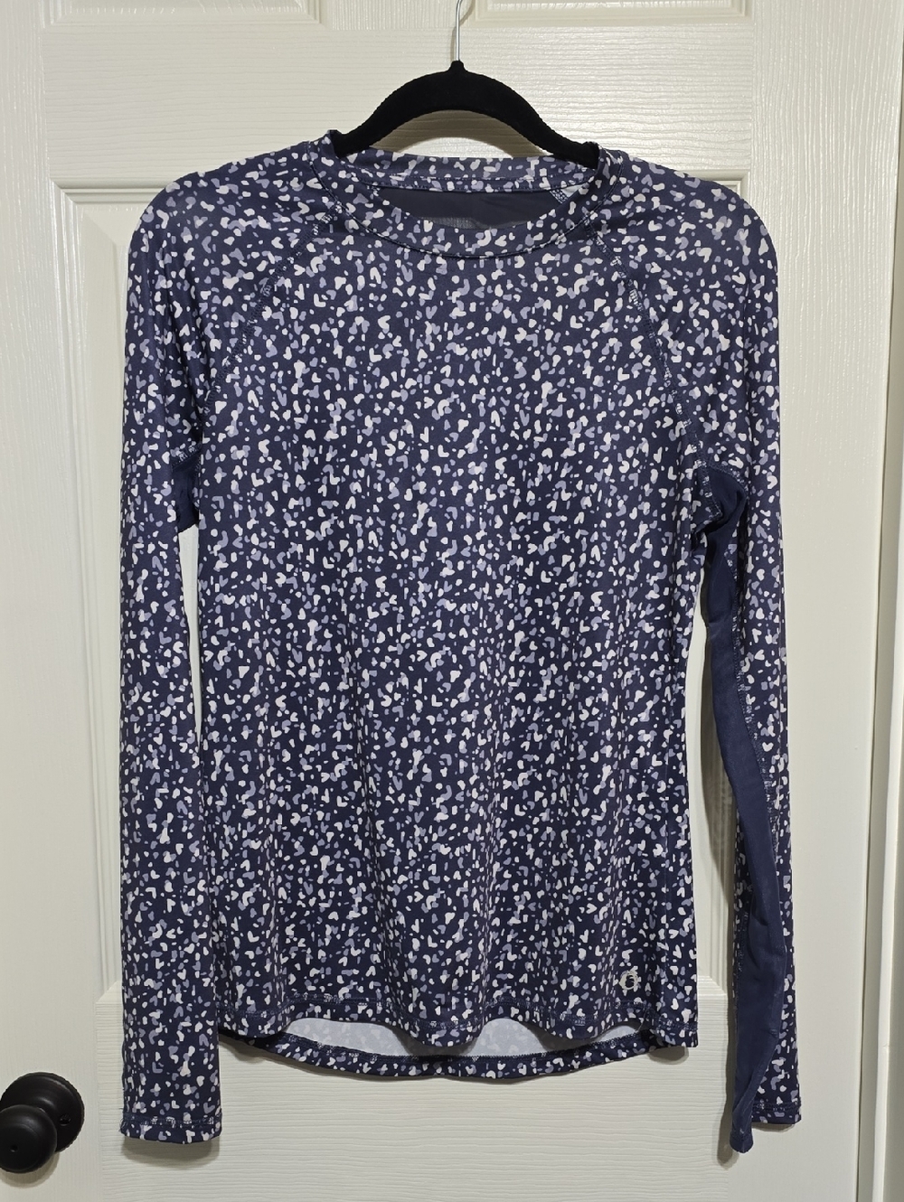 Gray & White Speckled Long Sleeve Top